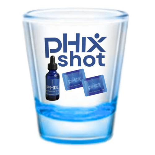 pHix Shot - Blue Colored Heavy Base Shot Glass