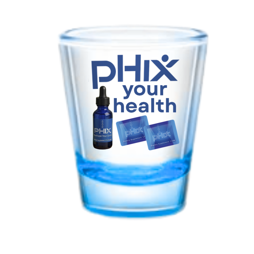 pHix Shot - Blue Colored Heavy Base Shot Glass
