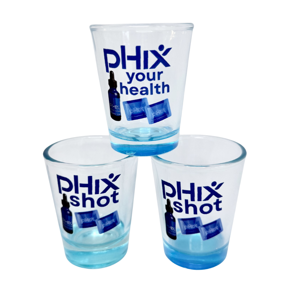 pHix Shot - Blue Colored Heavy Base Shot Glass