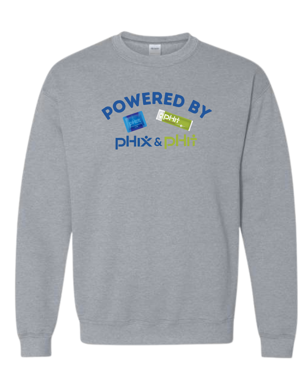 Powered By pHix & pHit Crew Sweatshirt | pHixGear